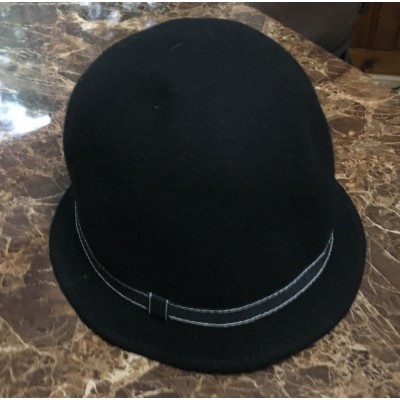 Ladies (Adorable) Black Felt Bucket Hat  eb-01557533